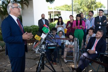 Ministro de Relações Institucionais fala à imprensa, após reunião no Alvorada - Fabio Rodrigues-Pozzebom/ Agênc